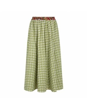 IZABELA MANDOIU Midi Skirt Crafted - Green