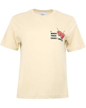 blonde gone rogue Neutrals Candy Apples Graphic Print T-Shirt, Organic Cotton - Natural