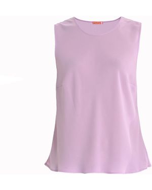 Lalipop Design Layered Chiffon Lilac Blouse - Purple