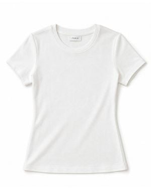 ROAV Short Sleeved Fitted Round Neck T-Shirt - White