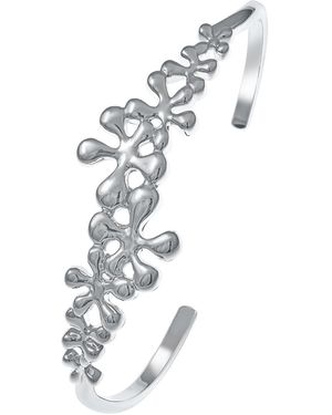 Lucy Quartermaine Sterling Splash Cuff Bangle - White