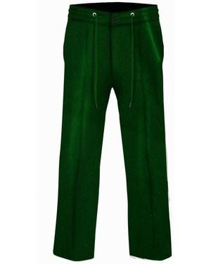 DAVID WEJ Washington Drawstring Corduroy Trouser - Green