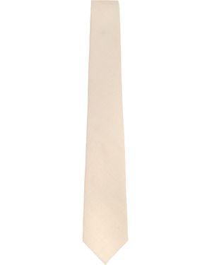 lords of harlech Neutrals Taddeo Merino Tie - White