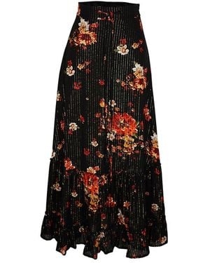 Jennafer Grace Lynx Flora Maxi Skirt - Black