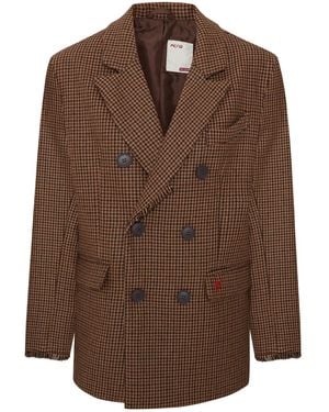 Pcfg Double Breasted Blazer - Brown