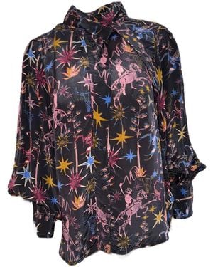 Any Old Iron Ghost Rider Necktie Shirt - Multicolor