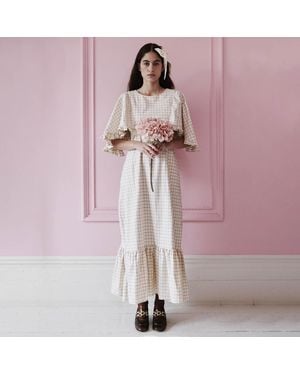 Lisa The Label Romanticism Reborn Check Venetian Dress - Pink