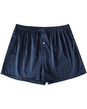 Soft Strokes Silk Pure Mulberry Silk Boxers - Blue
