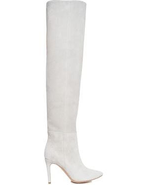 Ginissima Milana Long Boots Reversible Leather - White