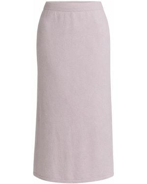 Fiora Muse A-Line Cashmere Skirt - Purple