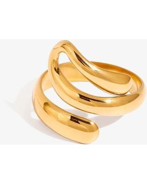 Elk & Bloom Chunky Wrap Wave 14K Ring - Metallic