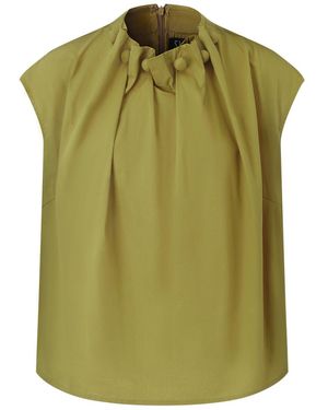 Smart and Joy Blouse Ample À Manches Bouffantes En Coton - Green