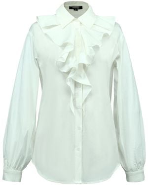 Smart and Joy Ruffle Collar Shirt - Green