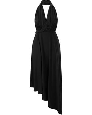 Celestine & Mae Gaia Halterneck Midi Dress - Black
