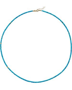 Bombyx House Tiny Tube Bead Necklace - Blue
