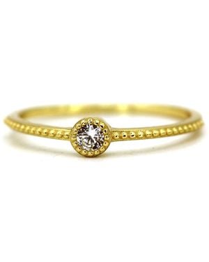 VicStoneNYC Fine Jewelry Natural Diamond Antique Solid Ring - Yellow