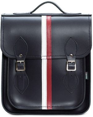 Zatchels Handmade Leather City Backpack Plus - Blue