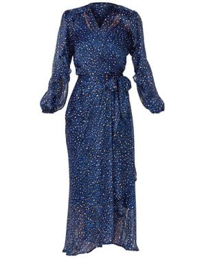 SACHA DRAKE Shona Midi Wrap Dress - Blue