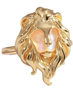 MARIE JUNE Jewelry Lion Moonstone Ring Leo Zodiac Inspired Jewellery - Metallic