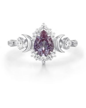 Azura Jewelry New York Galactic Pear Cut Alexandrite Ring Vermeil - Metallic