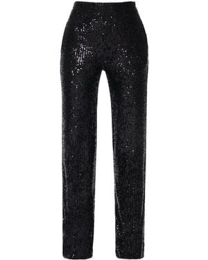 AGGI by HALEWSKI Olympe Obsidian Sequin Transparent Trousers - Black