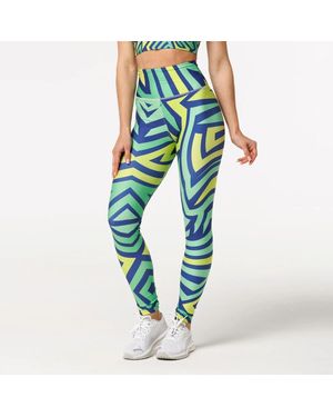 Aloha From Deer Illusion Highwaist Leggings - Blue