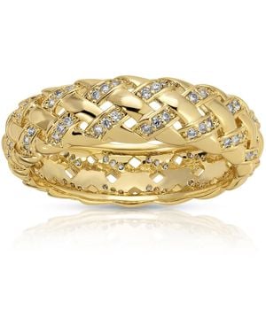 Native Gem Raffia Sparkle Ring - Metallic