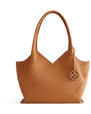 Orange Cube Everyday Large Slouchy Tote - Brown
