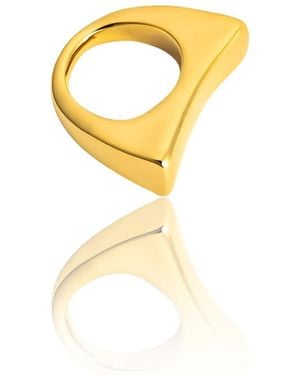 SHYMI Smooth Contour Oversized Statement Ring - Metallic