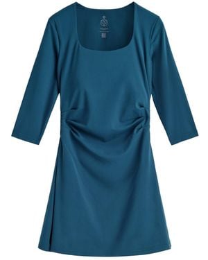 Victoria Paulsen Bethany Long Sleeve Golf & Tennis Dress- Tall Length - Blue