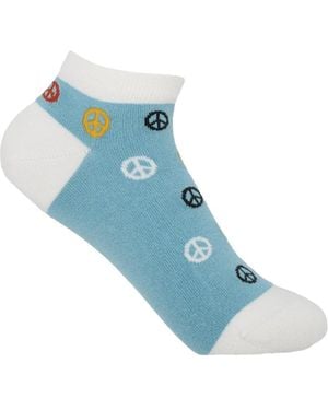 Peper Harow - Made in England Peace Trainer Socks – - Blue