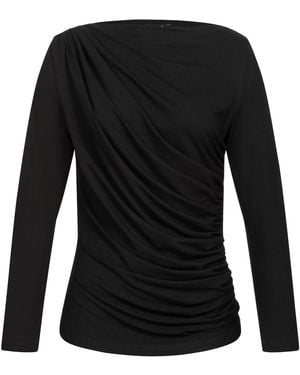Marianna Déri Draped Shirt - Black