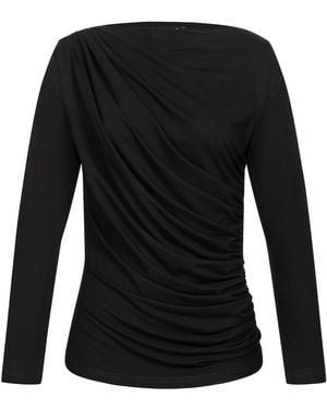 Marianna Déri Draped Shirt - Black