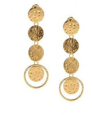 Jaredjamin Peacock Talent Clip On Earrings - Metallic