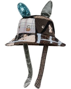 Castaneda Neutrals Sepia Explorer Hat - Black