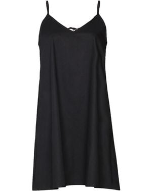 REISTOR Short Tent Cotton Dress With Back Tie - Black