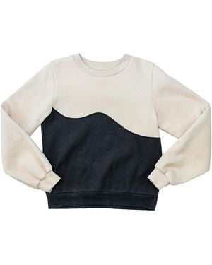Circular Path Neutrals Wave Sweatshirt - Blue