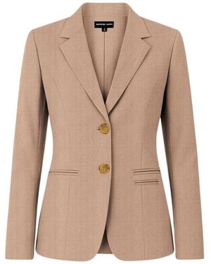 Madison / Savile Neutrals The Estate Camel Pinstripe Blazer - Natural