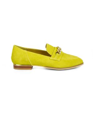 Rag & Co Ricka Chain Embellished Loafers - Yellow