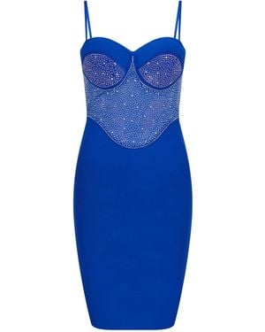 Sour Figs Embellished Bandage Mini Dress - Blue