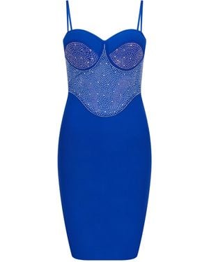 Sour Figs Embellished Bandage Mini Dress - Blue