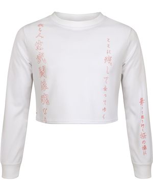 TOKKOU Baggy Sweat Top For - White