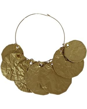 Romer Millinery Metallic Coin Disc Choker - Green
