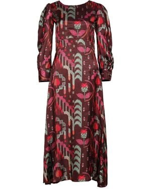 Maison Qala The Tinsel Dress - Red
