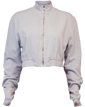 Love and Nostalgia Linsey Cropped Fleece Jacket Ash - Grey