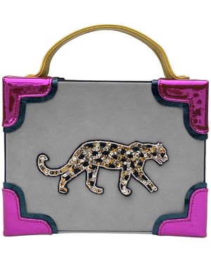 Simitri Cheetah Briefcase Bag - Purple