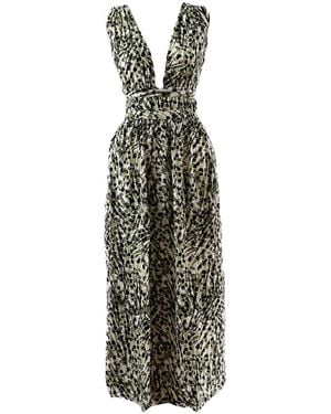 CHILLAZ Neutrals Venus Animal Printed Dress - Green