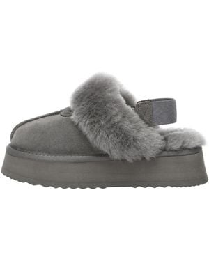 EverAu Australia Wagtail Removable Strap Platform Slippers - Grey