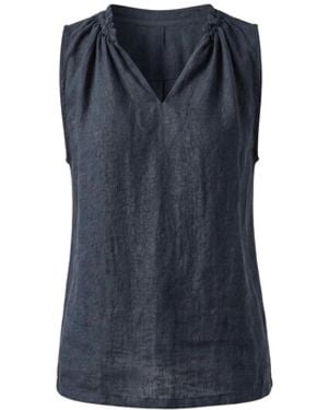 James Lakeland Pure Linen Sleeveless Top - Blue