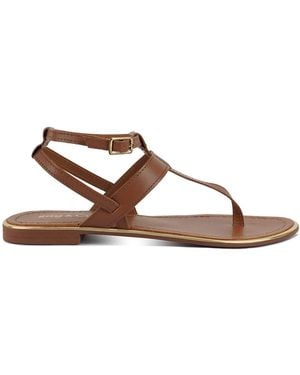 Rag & Co Irene Tan Flat Thong Sandals By Rag & Co - Brown